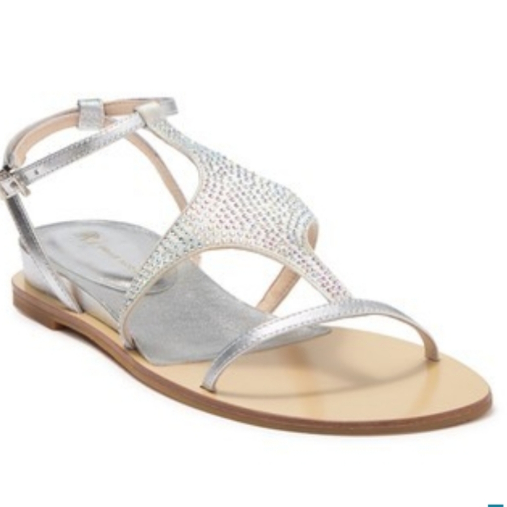 Pelle Moda Vic Embellished Sandals Open Toe size 6